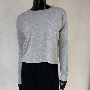 Rag & Bone Light Gray Long Sleeve Pocket Tee